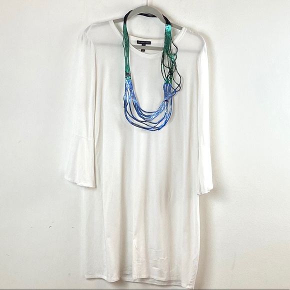 Eileen Fisher Tops - Eileen Fisher Ling Sleeve White Tunic M EUC